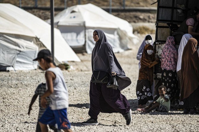 ダーイシュ兵士を収容するシリアのハサカ県にあるロジ・キャンプ。（AFP/File）