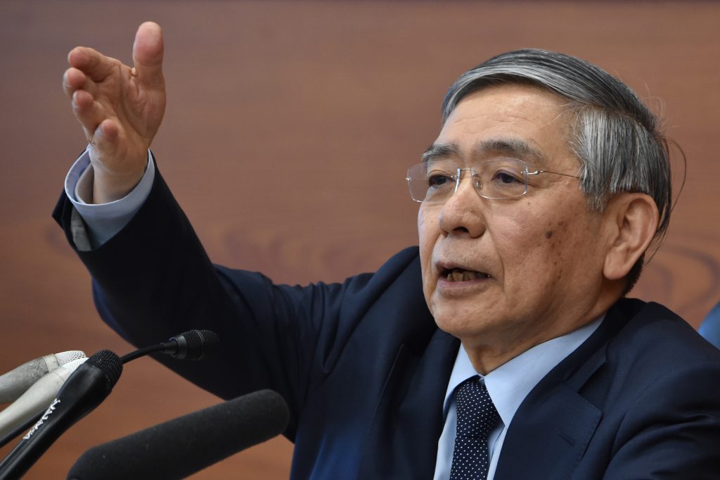 黒田氏によると、迅速かつ包括的な調整により、世界中の中央銀行と政府は、新型コロナウイルス感染症による経済ショックが金融危機を引き起こすのを防ぐことに成功した。(AFP)