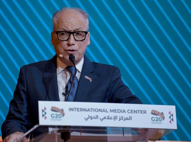 ディルイーヤ門開発局(DGDA)のCEOであるジェリー・インゼリロ氏は、水曜日に、王国の発祥の地であるディルイーヤを世界最大の集いの場の1つにすることについてのメディアブリーフィングを開催した。 (AN Photo / Basheer Saleh)