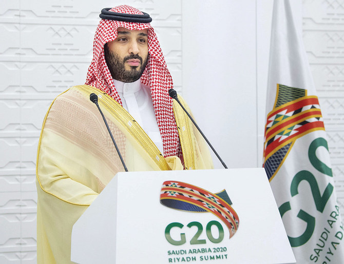サウジアラビアはG20加盟国と一緒に、21世紀の課題に取り組み、世界の要求に応え続ける、とムハンマド・ビン・サルマーン王太子が述べる。(SPA)