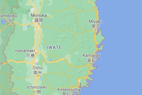 同庁は東日本大震災の余震と考えられるとした。揺れの強かった地域では約１週間、最大震度５弱程度の地震に注意を呼び掛けた。(Google Maps/Screen grab)