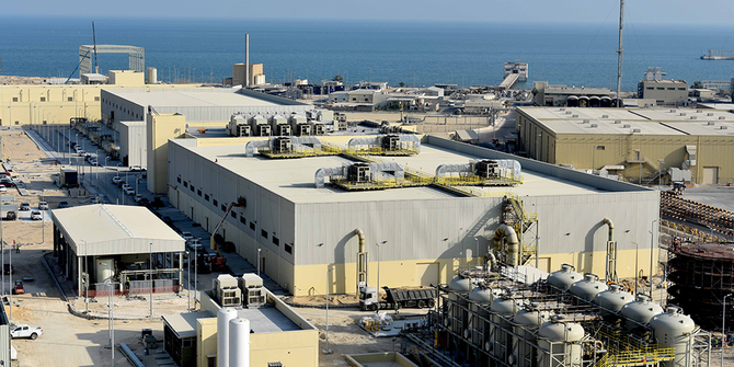 スペイン企業のアクシオナは昨年、サウジアラビアでアル・コバールI海水淡水化プラントの建設を完了し、12月26日以降、1日あたり21万立方メートルの飲料水を生産している。（提供写真）