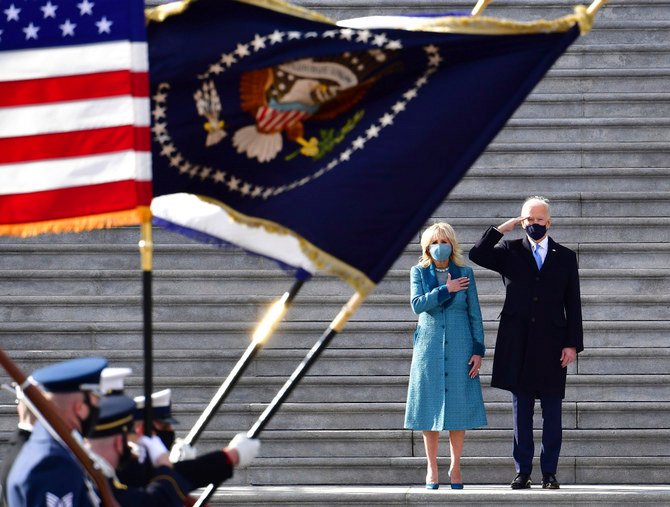 ジョー・バイデン大統領は2021年1月20日(水)、ワシントンで行われた第59回大統領就任式にて、第46代米大統領として宣誓した。(AP)