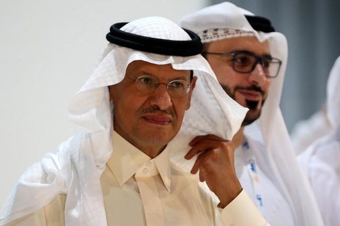 2019年9月9日、アラブ首長国連邦のアブダビで行われた第24回世界エネルギー会議に列席するサウジアラビアのエネルギー相アブドゥルアジズ・ビン・サルマン皇太子。　　　（ロイター）