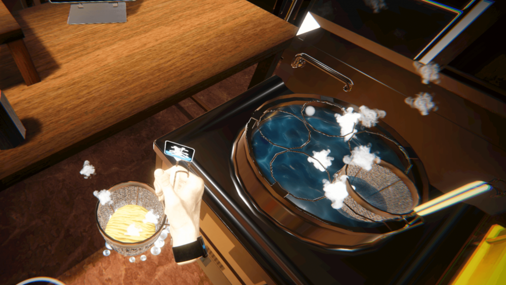このバーチャルリアリティゲームは飲食店で働く充実した体験も提供する。(トリコル)
