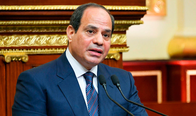 エジプトのアブデルファタハ・シシ大統領。（AP通信）