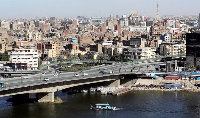 2021年1月30日、エジプトのカイロのナイル川沿いのビル群の眺め。（ロイター）