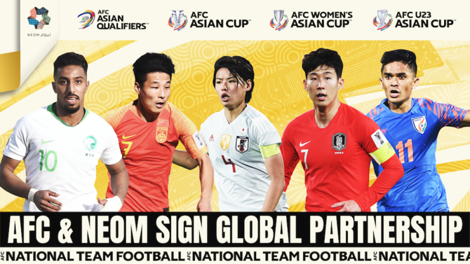 AFCとNEOMの新しいパートナーシップは、アジアの主要なクラブ大会と国際大会をカバーしている。(AFC)