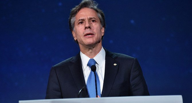 ブリンケン国務長官は、ICCには本件に関する司法権がないと言う。(ファイル/AFP)