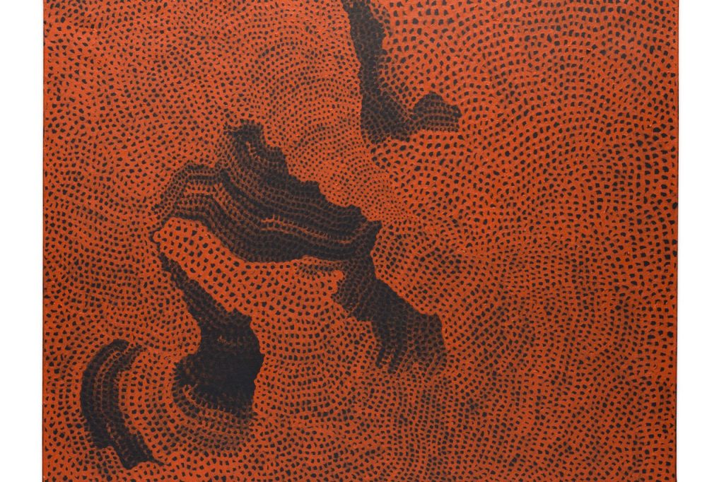 この初期作品群の特徴は、最近の草間作品ではあまり見られない赤色の型破りな使い方である。コレクションは5月にオークションにかけられる予定で、タイトルは「クサマ:故広瀬輝夫医学博士のコレクション」となっている。(ボナムズ)