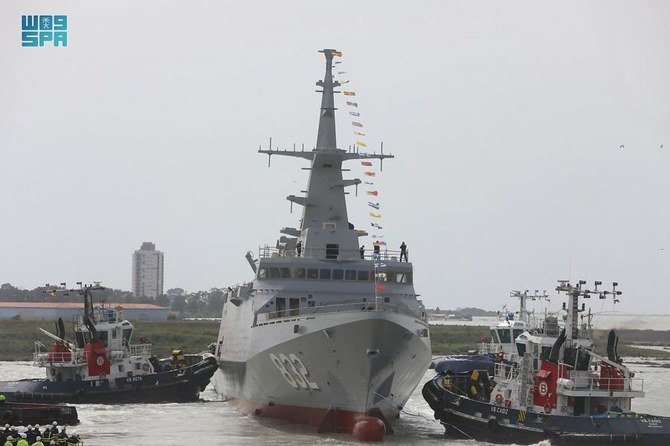 国王陛下の船、ハイルはスペインの国営企業、ナバンティアによってサウジ海軍のためにつくられた。(国営サウジ通信)