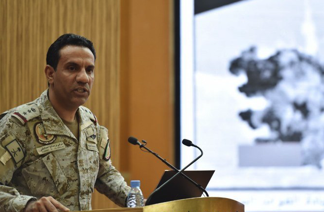 アラブ連合軍のトゥルキ・アルマルキ報道官。（AFP通信/資料）