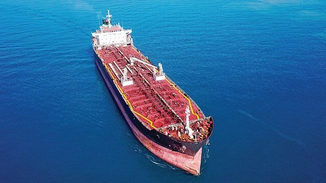 イエメン沖の紅海で110万バレルの原油を積んだタンカーのFSOセーファー号。(ファイル写真/AP通信)