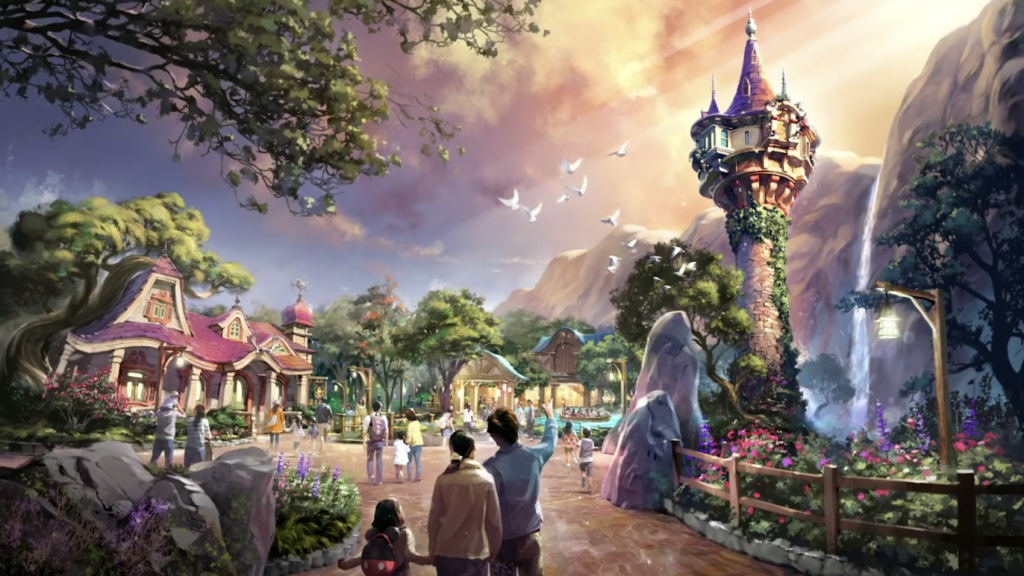 『ファンタジースプリングス』は、『アナと雪の女王』、『塔の上のラプンツェル』、『ピーターパン』をテーマとしたいくつかのアトラクションを開設する。(Disney)