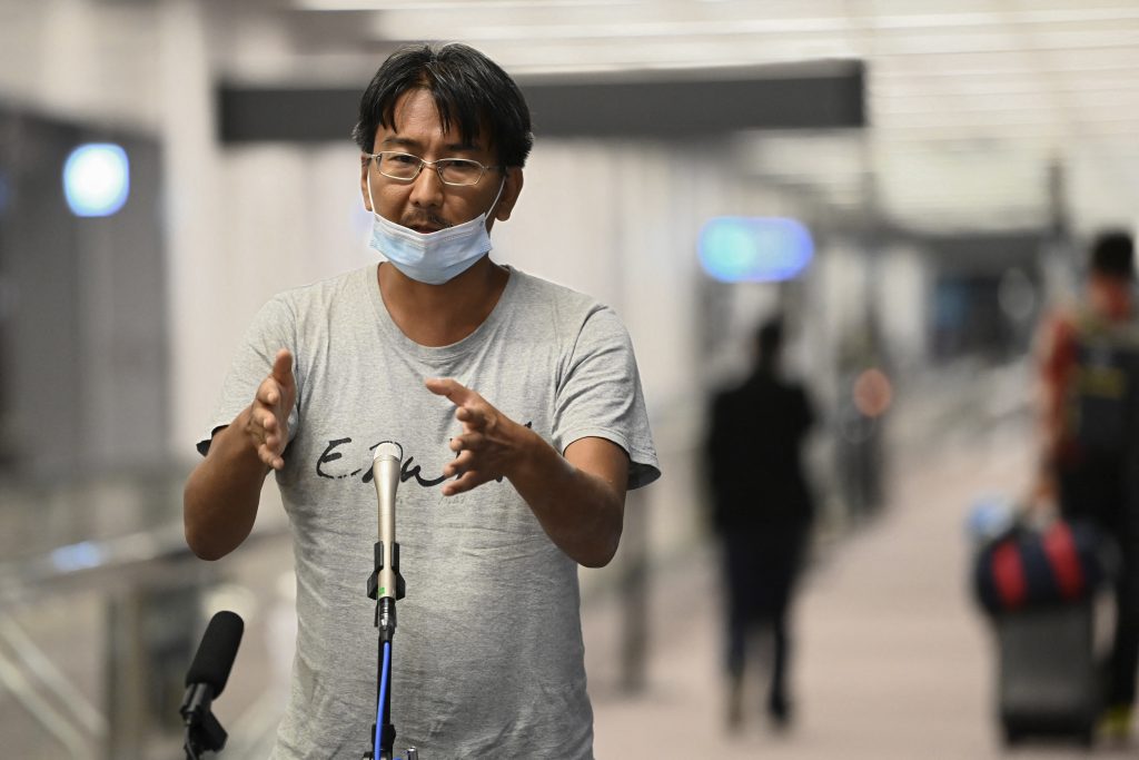 ミャンマーにおけるクーデターの影響を取材中に、治安部隊に逮捕されたフリー記者、北角裕樹氏。（AFP通信）