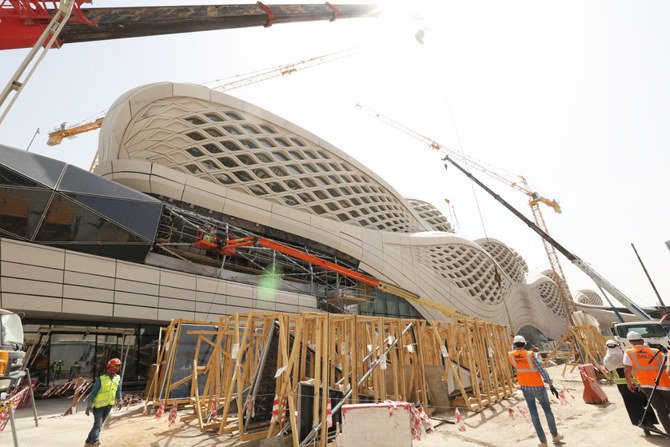 キング・アブドゥラ・フィナンシャル・ディストリクト (King Abdullah Financial District) 駅は、王国が非石油経済の発展に注力していることを如実に表している。(AFP)
