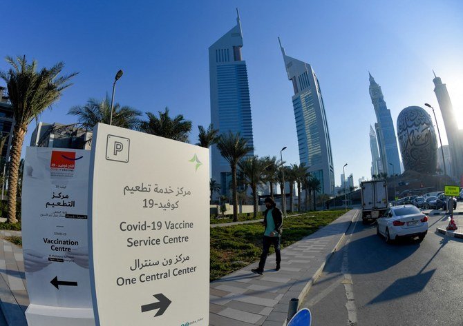 UAEの保健当局は、新型コロナウイルスの感染拡大を食い止めるため、迅速なワクチン接種キャンペーンに乗り出した。(AFP)