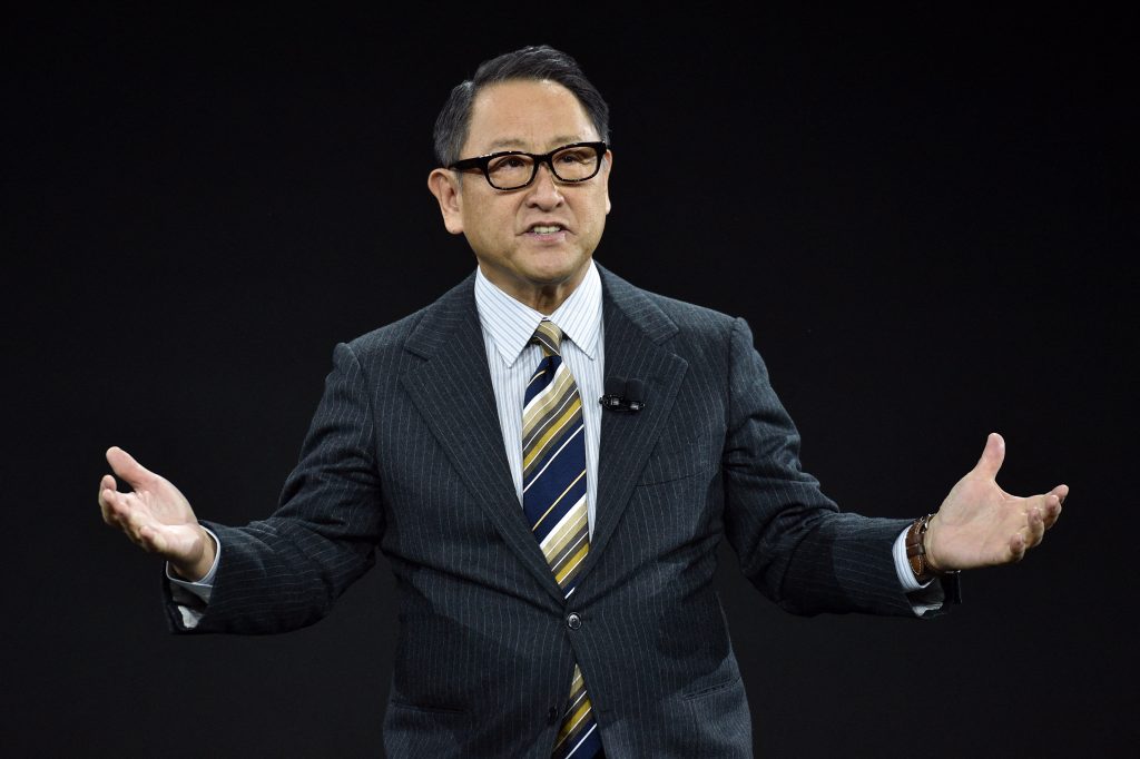 以前に公表されたロビー活動に関するトヨタの声明を歓迎していた投資家たちは、豊田氏が計画に参加しないのではないかと心配している。(AFP)