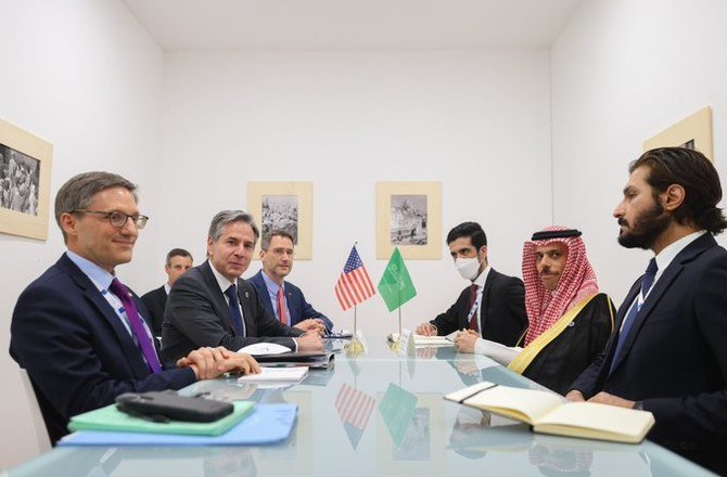 ファイサル王子とブリンケン氏は、G20外相会合に合わせて会談した。(SPA)