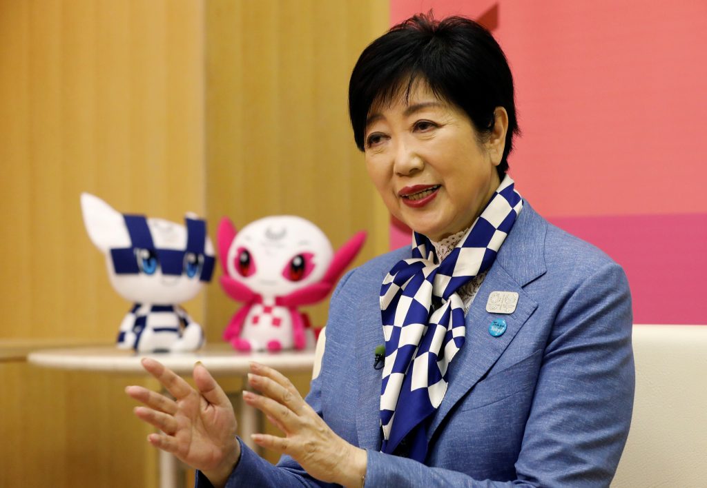 ロイターの取材に応じる小池百合子東京都知事。2021年7月13日、東京。(写真/ロイター)