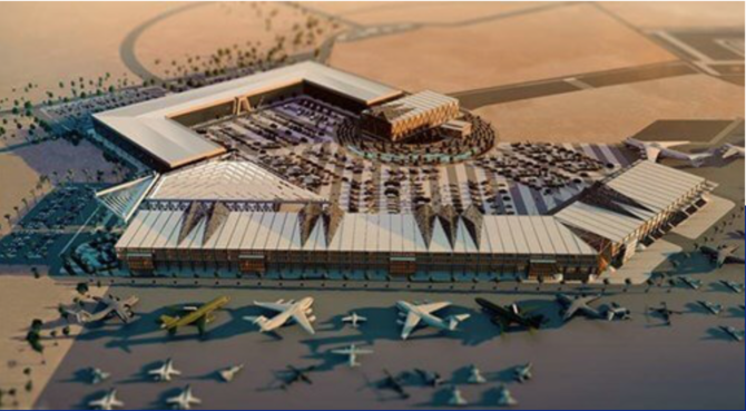 サウジアラビアの首都リヤド郊外に位置する、同国の最重要国際防衛イベントの最先端の展示会場の完成予想図。（WDS公式サイト）