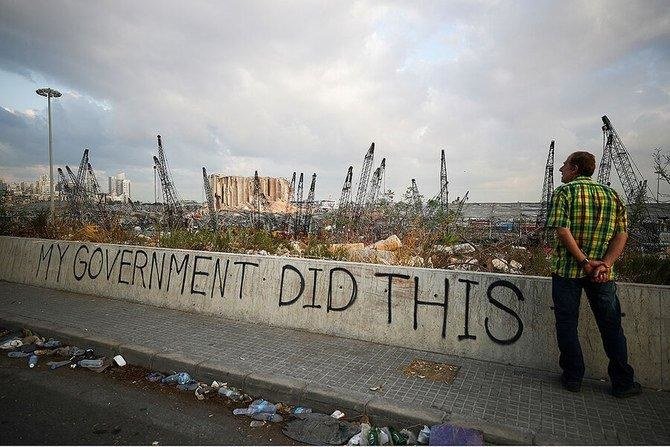 去年8月、ベイルート港の大部分を破壊した壊滅的な爆発事故を受けてハッサン・ディアブ首相が辞任した。爆発事故で218名が亡くなり、7500名が負傷、30万人が住む家を失った。（ロイター）