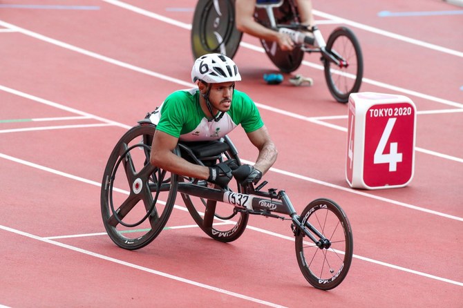 水曜日に行われる男子100m T53(車椅子)での活躍が期待されているサウジアラビアのアドブルラハマン・アル クラシ選手。(ツイッター:@paralympic_sa)
