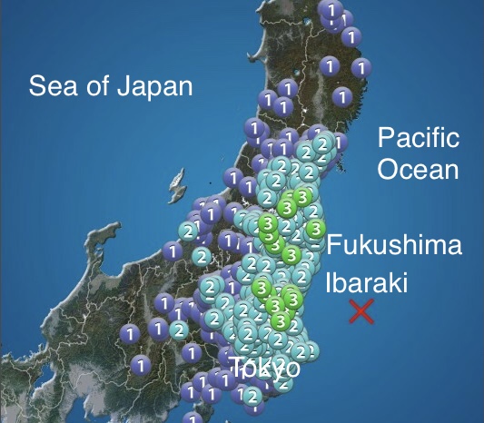 水曜日、東北地方で地震の揺れを感じた。（気象庁）