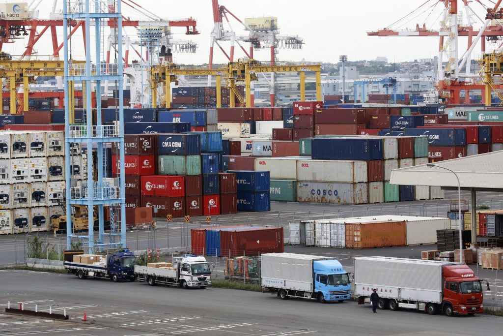 日本の8月の輸出額、前年同月比26％増。（ファイル写真/AP）