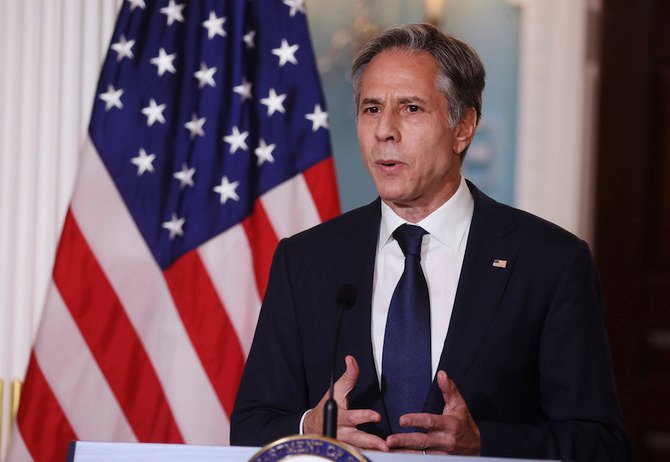アントニー・ブリンケン米国務長官が、イエメンで流血の紛争を長期化させたとしてフーシ派を非難した。(AP)