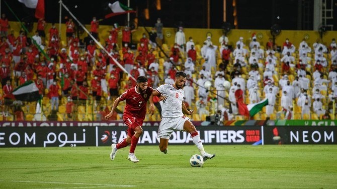 UAEとレバノンはドバイのザビールスタジアムで対戦し、０ｘ０引き分けに終わった。（AFC/the-afc.com）