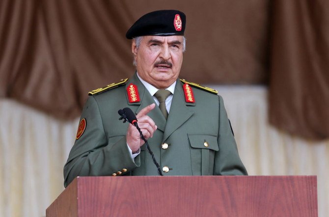 東部を拠点とするハリファ・ハフタル司令官のリビア国民軍は、火曜日と水曜日にリビア南部でチャドの反政府軍と衝突した。（ロイター）
