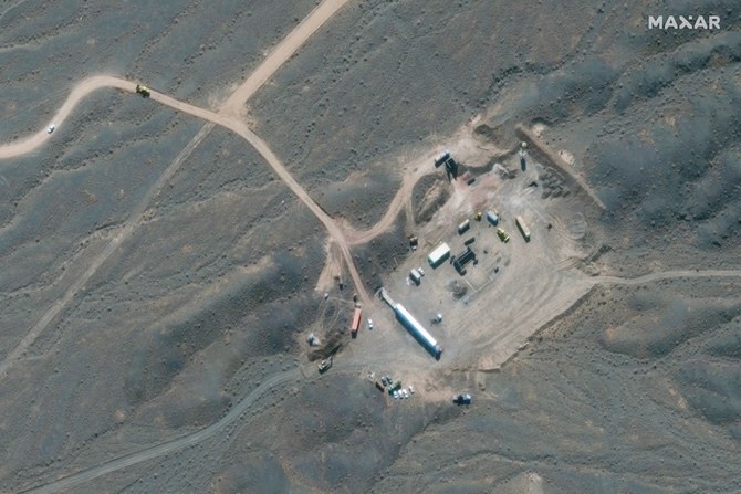 上空から見たイランの首都テヘランの南にあるナタンツ核施設。(資料/ AFP)