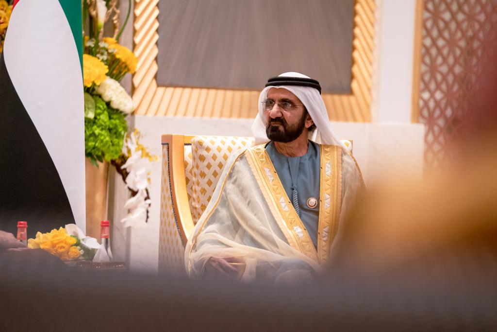 UAE副大統領を務めるドバイのシェイク・ムハンマド・ビン・ラーシド首長と会談するサウジアラビアのムハンマド・ビン・サルマン皇太子。（ツイッター/@DXBMediaOffice）