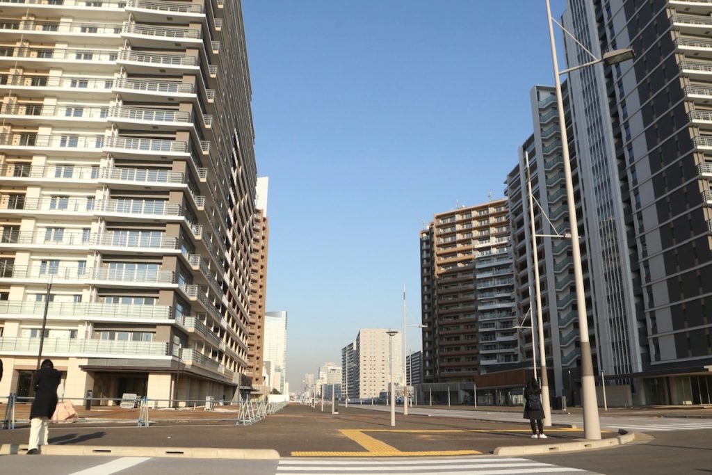 2020年東京五輪で選手が宿泊したマンション。(ANJ)