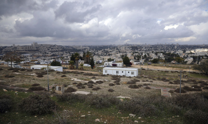 東エルサレムのギヴァット・ハマトス地区の全景。(AP/File)