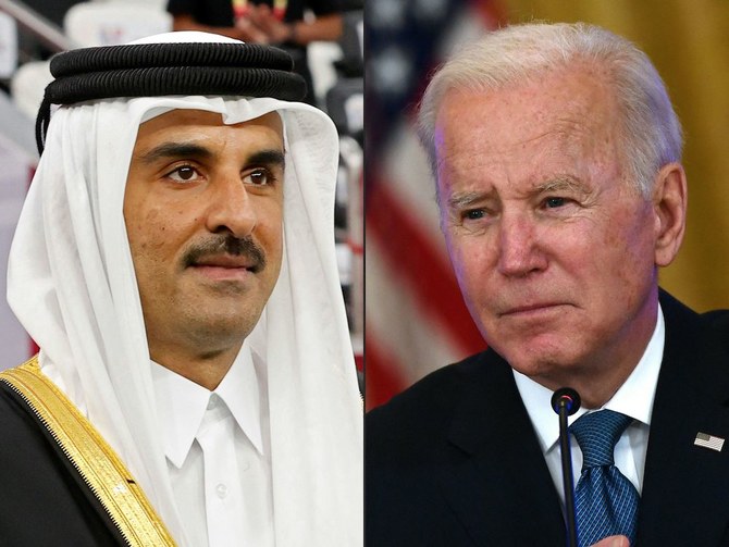 米国のジョー・バイデン大統領はカタールのシェイク・タミーム・ビン・ハマド首長をホワイトハウスに迎え、中東の安全保障について議論する予定だ。（AFP通信）