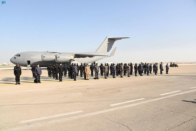 UAE安全保障軍の一団が軍事演習「アラブ湾岸安全保障3」に参加するためサウジアラビアに到着。(SPA)