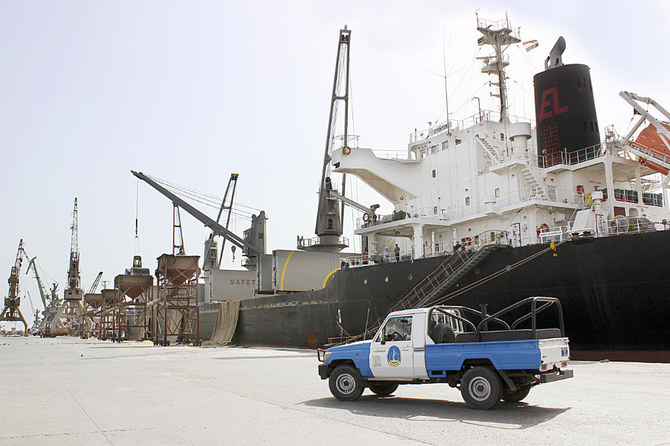 イエメンの首都サヌアの西に位置する港湾都市にあるホデイダ港の様子。（AFP資料写真）