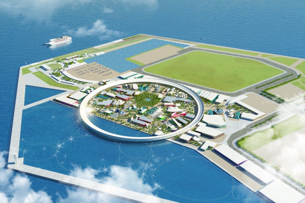 2025年大阪・関西万博の会場。(Twitter/@expo2025_japan)