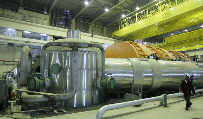 テヘランの南1,200キロのイラン南部にある、ロシアが建設したブシェール原子力発電所の原子炉内部が写る、2010年10月26日撮影の資料写真。(AFP)