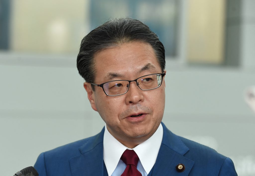 自民党の世耕弘成参議院幹事長。（AFP通信）