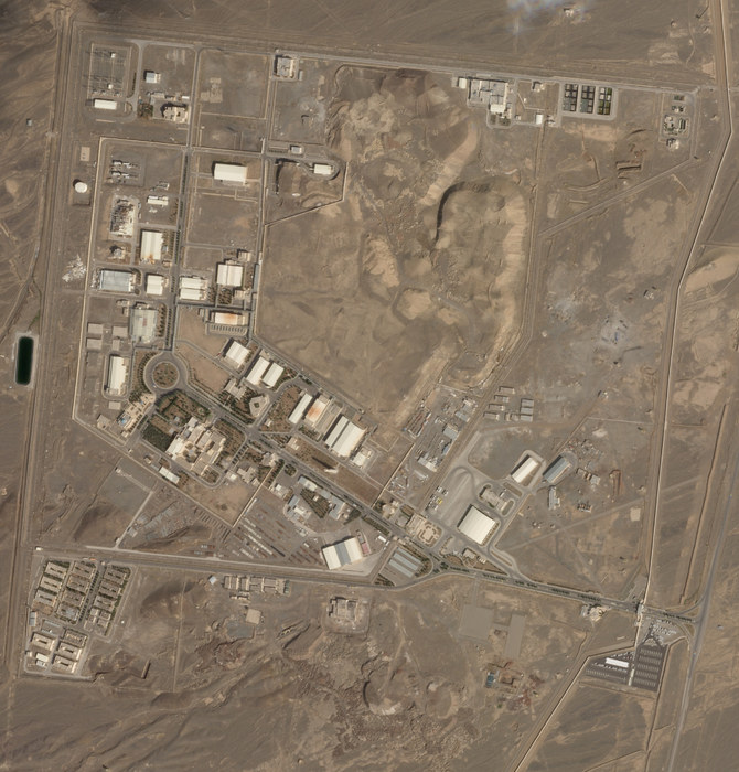 イランのナタンズにある核施設。(Planet Labs PBC via AP)
