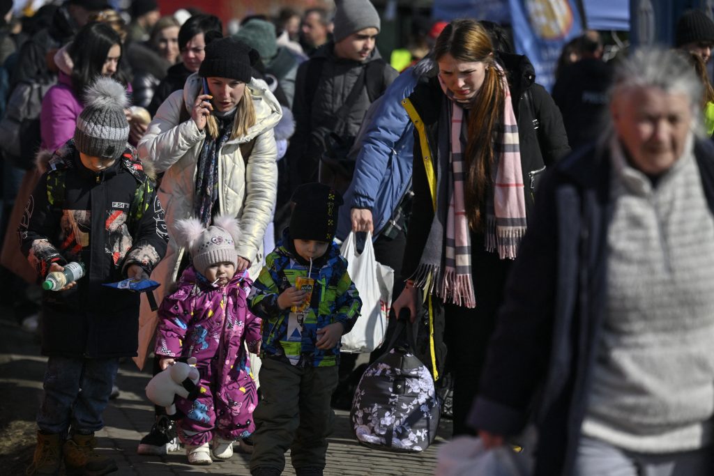 入国管理局によると、ウクライナから日本に逃れてきた避難民は600人を超えるという。(AFP/file)