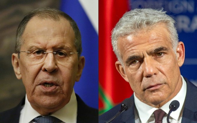 イスラエルのヤイール・ラピード外相は、ラブロフ外相の発言は「許しがたく、言語道断」な主張であるとし、「重大な歴史誤認」であると表現した。(ファイル/AFP)