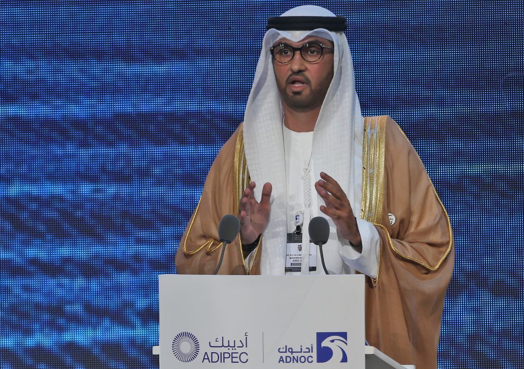東京：　6月5日、外務省は、スルタン・アル・ジャーベル・アラブ首長国連邦（UAE）産業・先端大臣が、3日間、訪日すると発表した。(AFP)