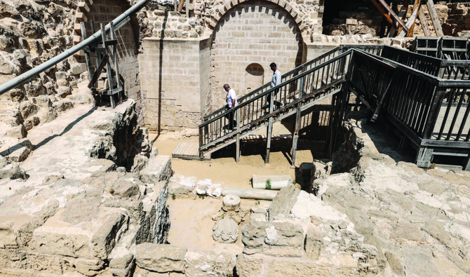 ガザの古代遺跡。イスラエルとパレスチナ自治区において、考古学は非常に政治的な問題であり、発見はそれぞれの民族による領土権の主張を正当化するために利用される。(AFP)