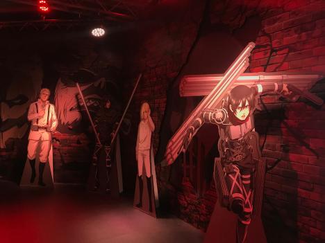 「進撃の巨人」の特別エリアは、6月30日までアニメビレッジで開かれる予定である。（AN写真：ラハフ・ジャンビ）