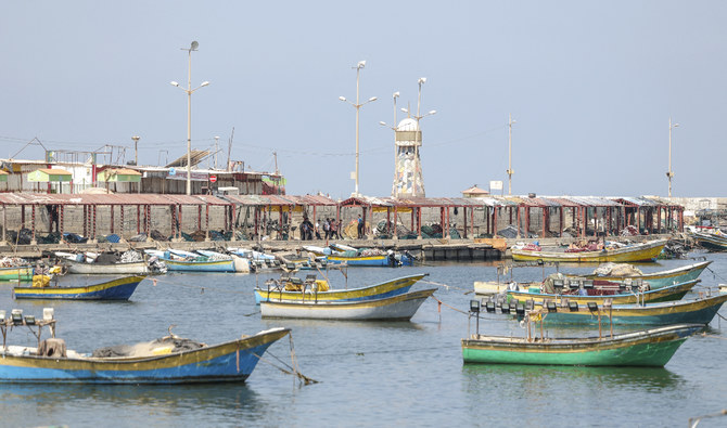 ガザ市の港に停泊するパレスチナ人の漁船。（AFP資料写真）