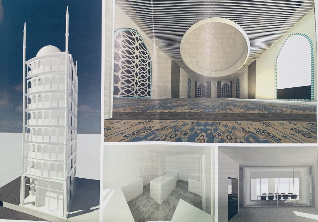 2023年末まで完成予定の9階建ての新しいモスク